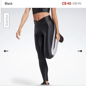 Reebok high rise shiny tights/leggings